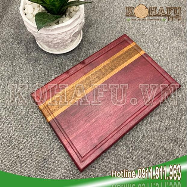 Khay/ Thớt Gỗ Purple Heart Không Độc Hại Cho Sức Khỏe