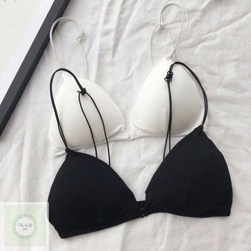 Áo Bra Sexy cotton đệm mỏng dây bún cài trước Freesize