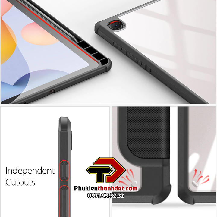 Bao da chống sốc SamSung Galaxy Tab S6 Lite P610/P615 có ngăn đựng bút hiệu Dux Ducis Toby - Hàng nhập khẩu