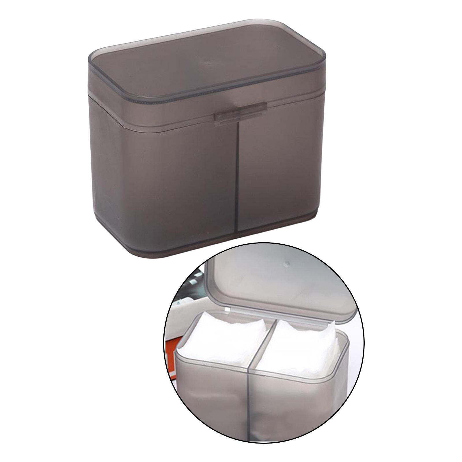 2x Cotton Swab Container Organizer Holder Makeup Pads Storage Box Case