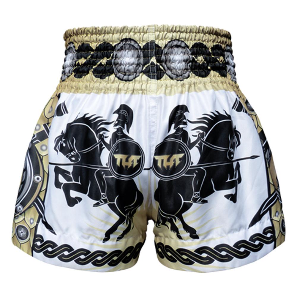 Quần Tuff Muay Thai Golden Gladiator In White