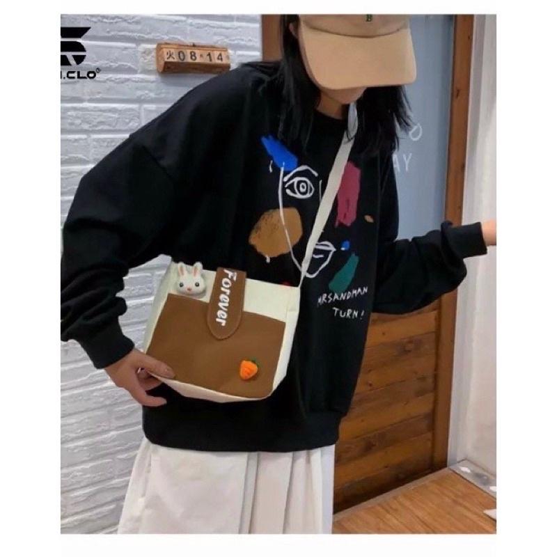 Túi xách đeo chéo nữ mini bag canvas