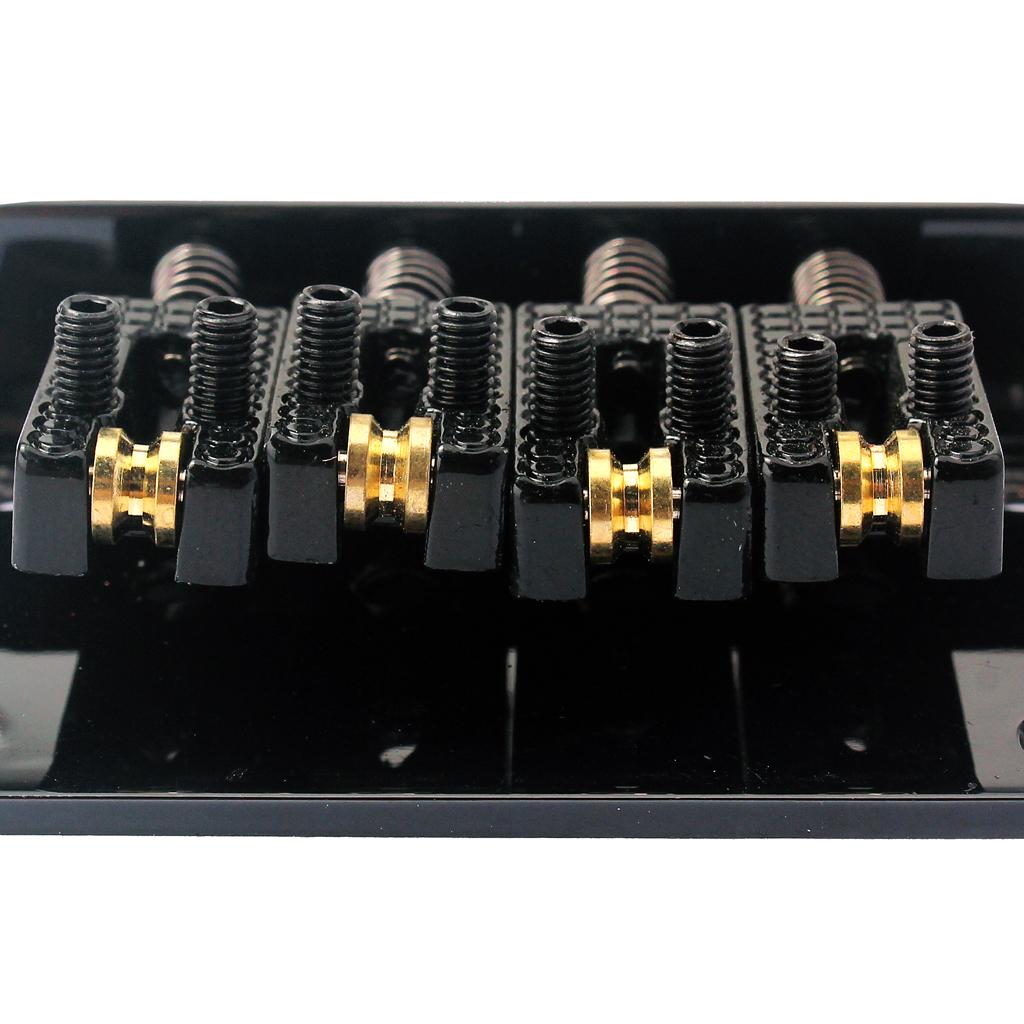 Black 4 String Bridge with Wrench Screws for Mandolin Ukulele Cigar Box Guitar Parts