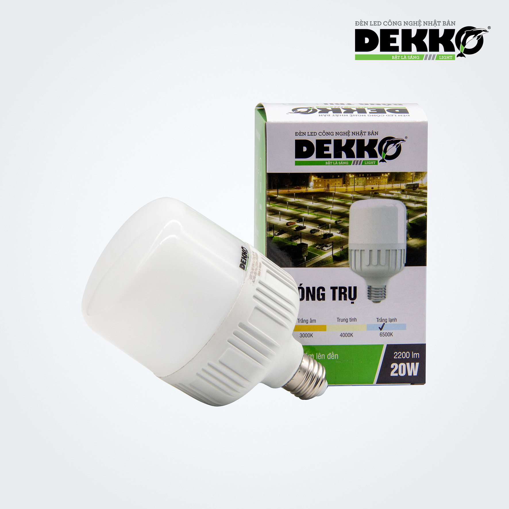 ĐÈN LED TRỤ 2201 DEKKO 20W SIÊU TIẾT KIỆM ĐIỆN - ĐỘ BỀN LÊN TỚI 15 NĂM