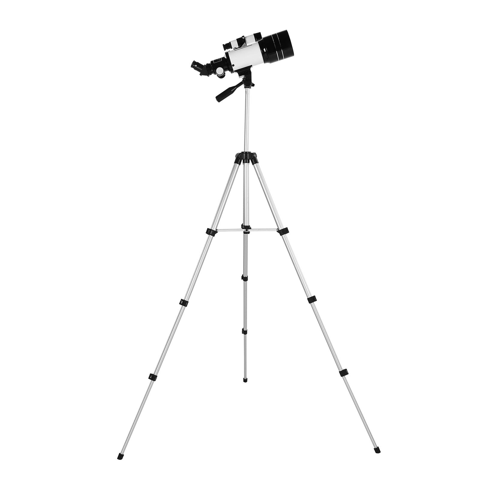 70mm Astronomical Telescope 150X High Power Monocular Telescope Refractor Spotting Scope with 5×24 Finder Scope Tripod