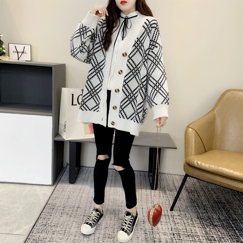 Áo khoác len nữ cardigan dệt kim phong cách Hàn Quốc V15