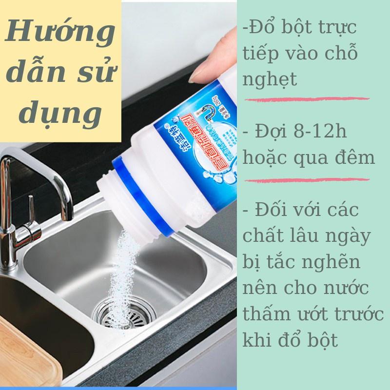 Bột thông tắc cống siêu mạnh thế hệ mới, thông tắc bồn rửa bát, lavabo nhanh chóng, chất tẩy rửa cống nhà tắm