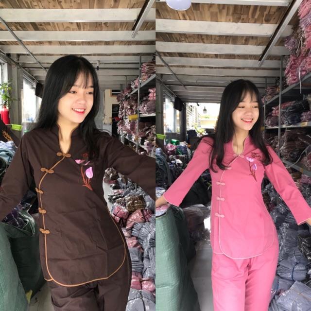 Đồ đi chùa _ thời trang nữ đi chùa_ đồ lam _ đồ phật tử cổ tàu