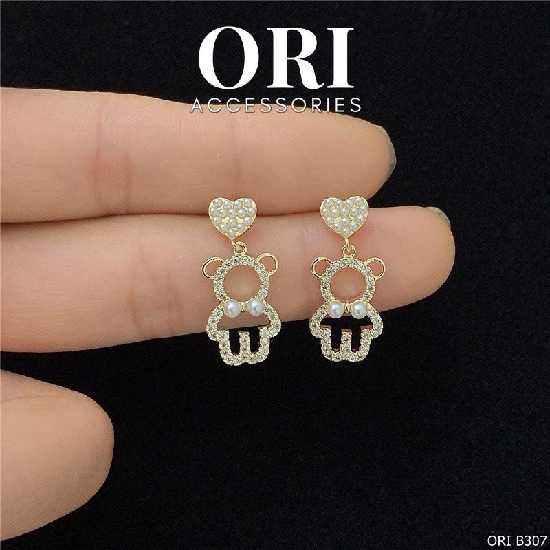 Bông tai nữ hình gấu Teddy xinh xắn đáng yêu ORI ACCESSORIES B307