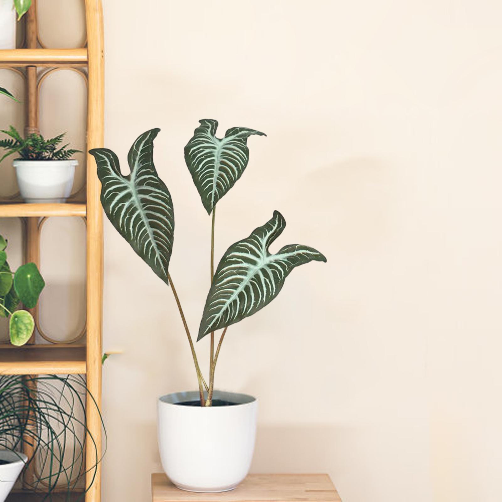 Artificial Plants Leaves Green Tropical Leaf for Kitchen Wedding