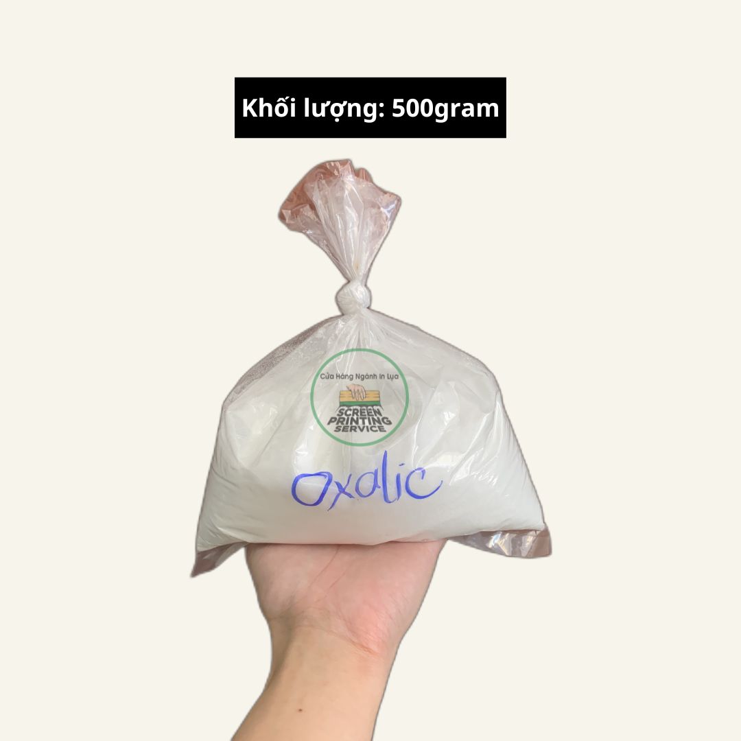 Bột Oxalic tẩy vết dầu, rỉ sét, ố vàng trên vải, tẩy keo chụp bản