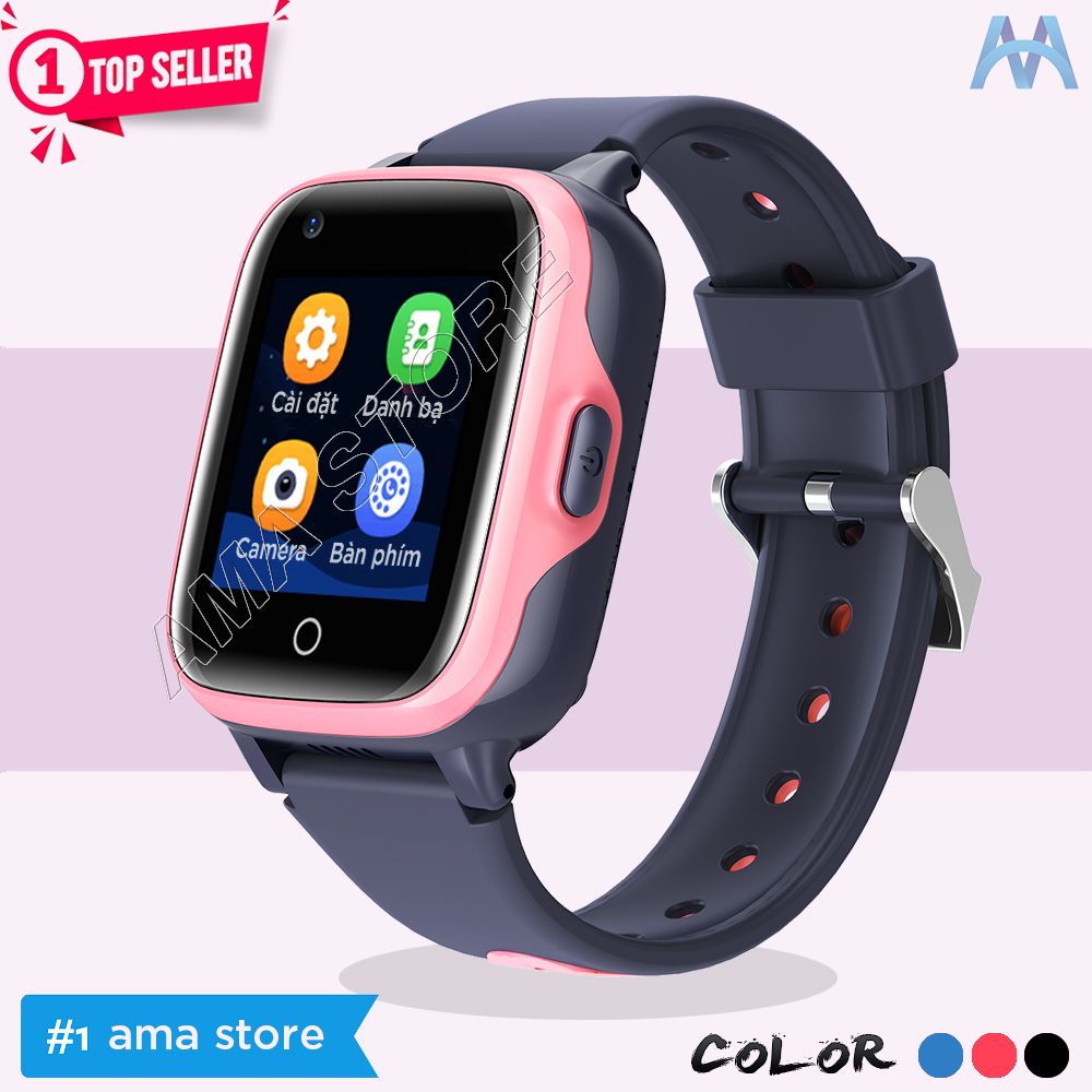 Đồng Hồ Thông Minh Trẻ Em Học Sinh Cao Cấp Gọi Video Call, Định Vị Chính Xác Vị Trí 5 - 10M Ama Watch D31 Hàng Nhập Khẩu - Hồng Pink