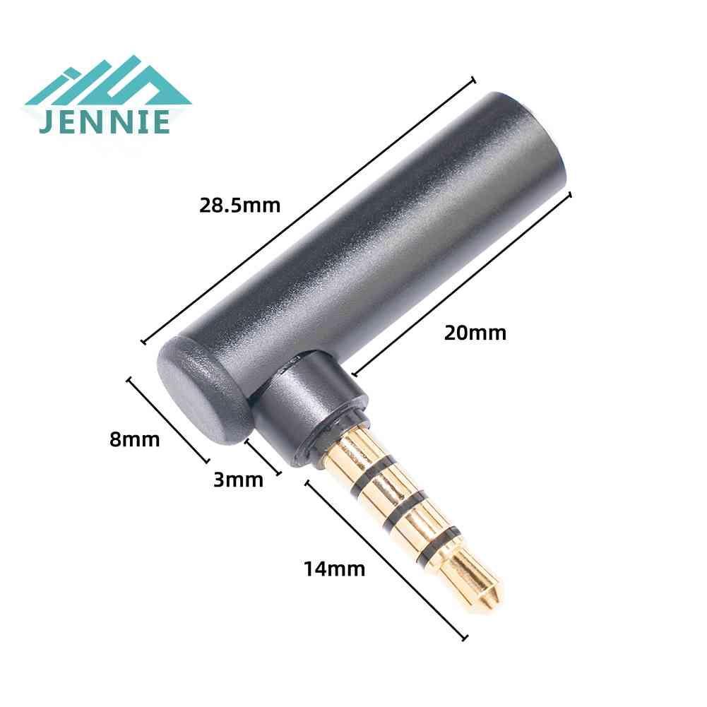 Đầu Nối Jack 3.5Mm Bẻ Góc 90 Độ Bằng Hợp Kim Nhôm Chuyên Dụng