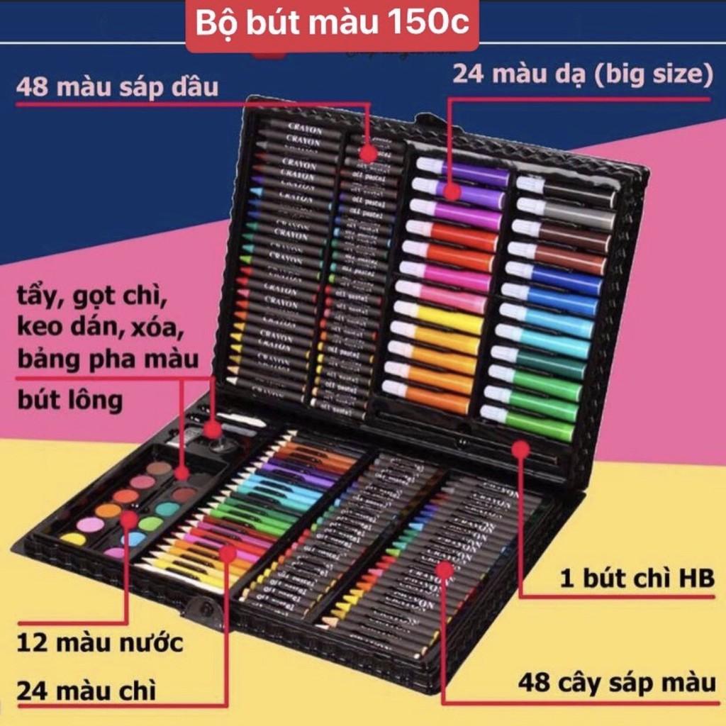 BỘ CHÌ TÔ MÀU 150 CHI TIẾT CHO BÉ