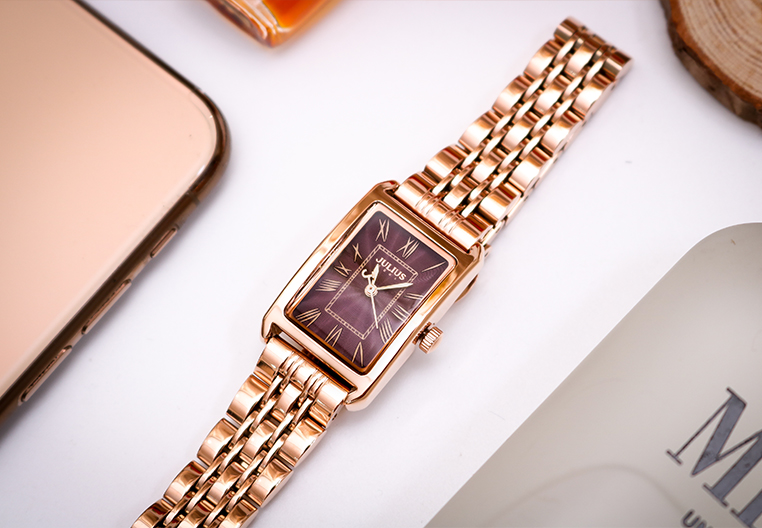 Đồng Hồ Nữ JA-1252 Julius Hàn Quốc Dây Thép