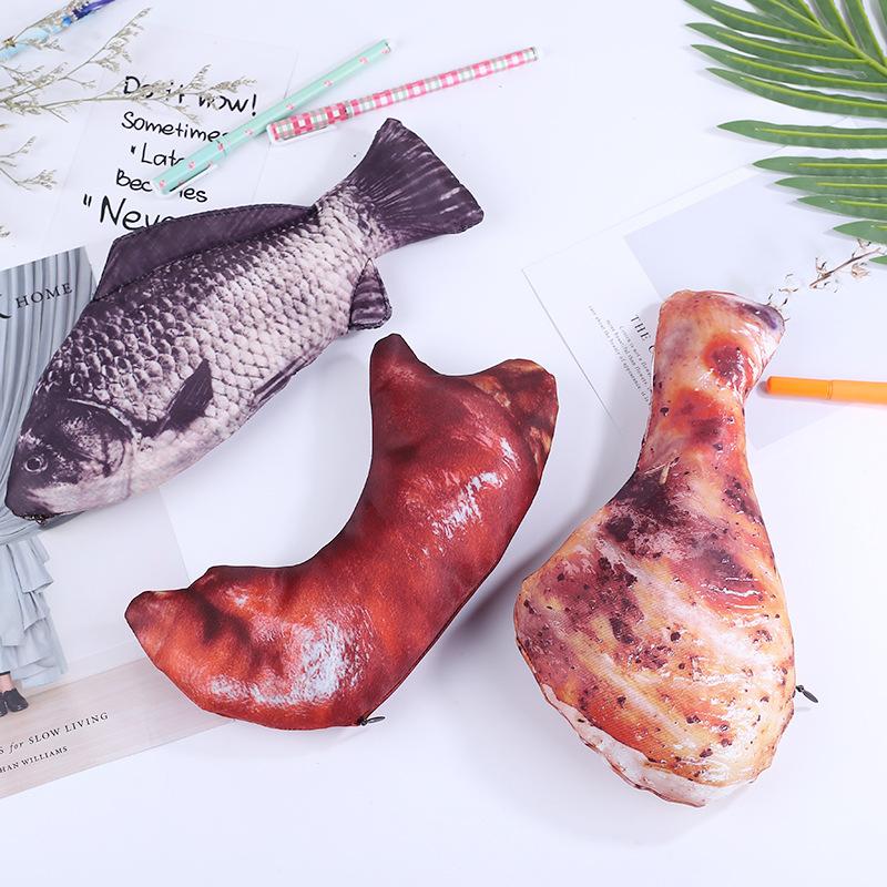 Mô phỏng sáng tạo hộp đựng chân gà đựng bút chì, túi đựng văn phòng phẩm học sinh, hộp đựng bút chì trẻ em, hộp đựng bút chì, đồ dùng văn phòng kỳ quặc