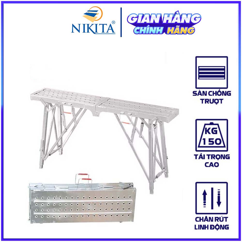 Giàn Giáo Bàn Đứng Rộng 30cm, Gấp Gọn MD30, Chắc Chắn - Chính hãng NIKITA 2024