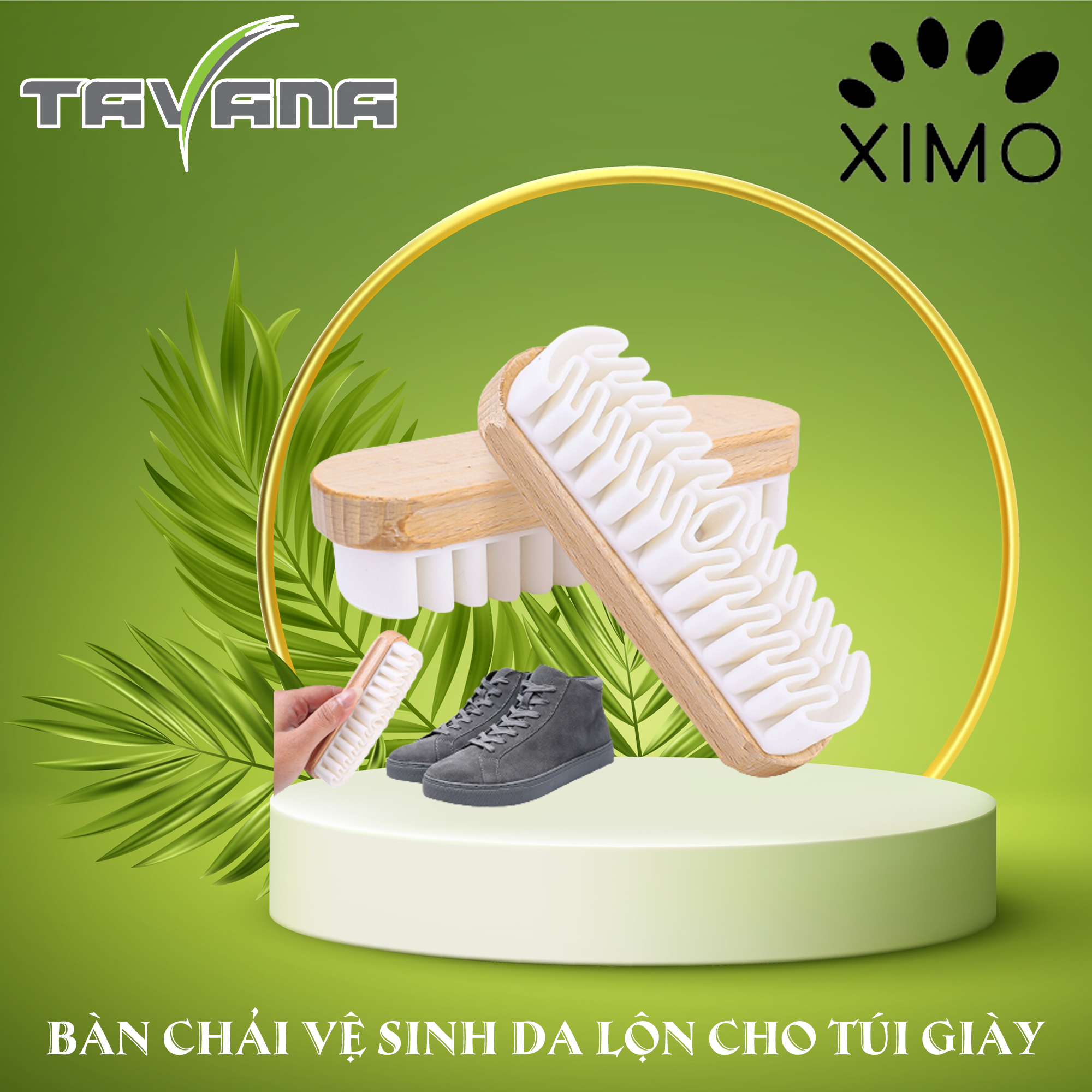 Hình ảnh Bàn chải cao su đánh giày, túi, áo da lộn XIMO