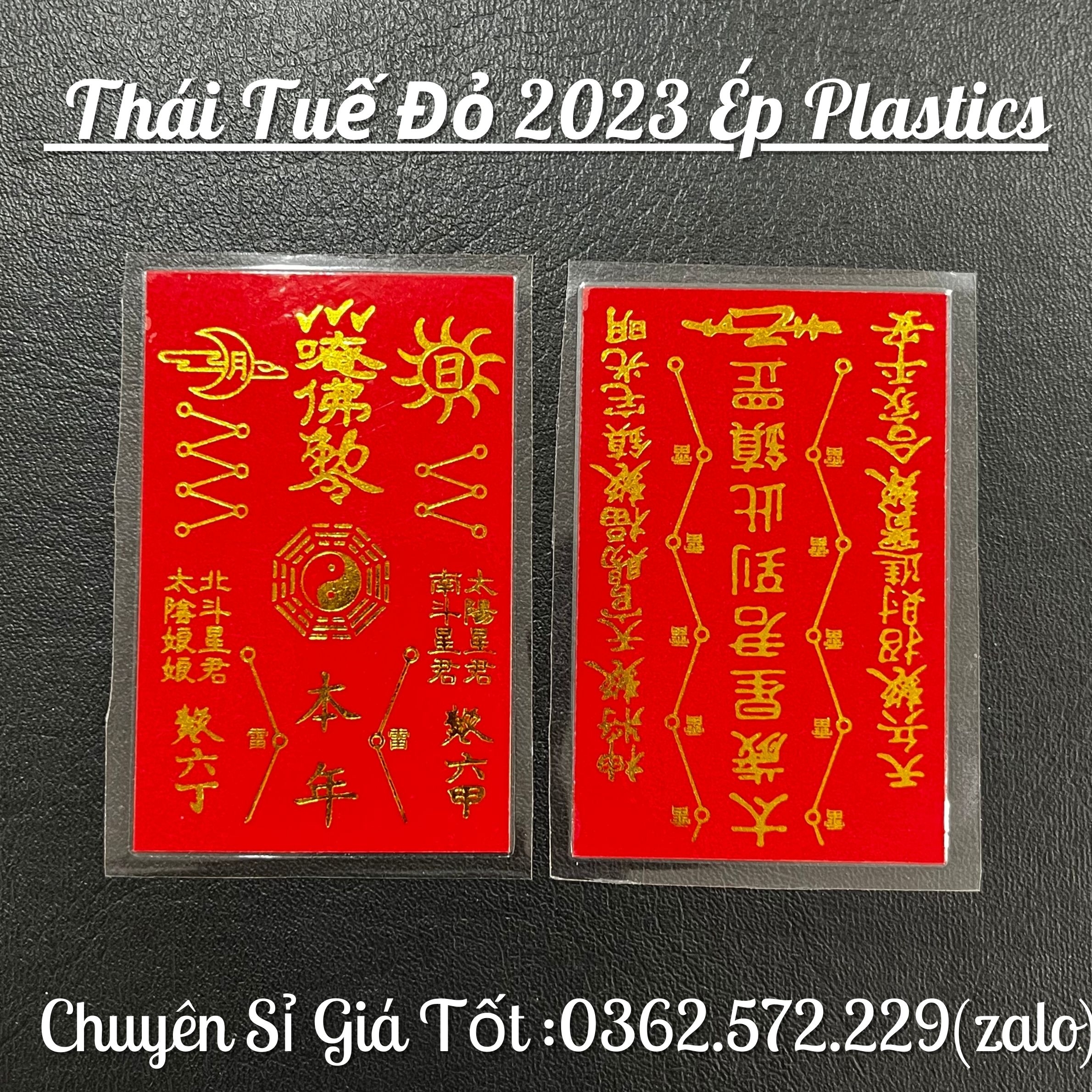 Thẻ Thái tuế đỏ 2023 ép plastic phù hợp bỏ ví, ốp lưng điện thoại