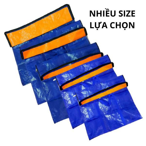 { Giá sốc} Túi bạt/ túi dứa có dây kéo đựng đồ/quần áo chịu lực trên 25kg { nhiều size