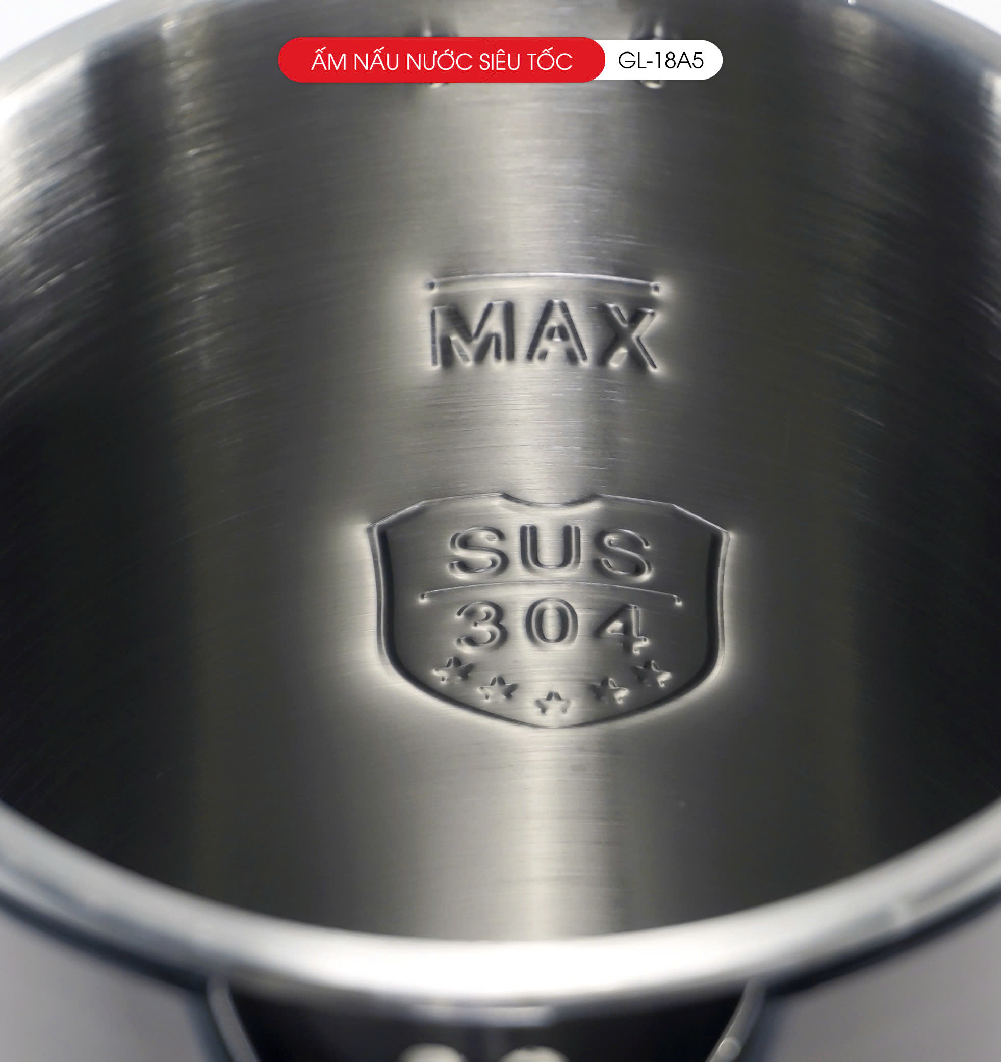 Ấm Siêu Tốc Gali GL-18A5 1.8 Lít. Thiết kế 2 Lớp, chức năng Cảm Ứng Chỉnh Nhiệt Độ. Hàng chính hãng bảo hành 24 tháng