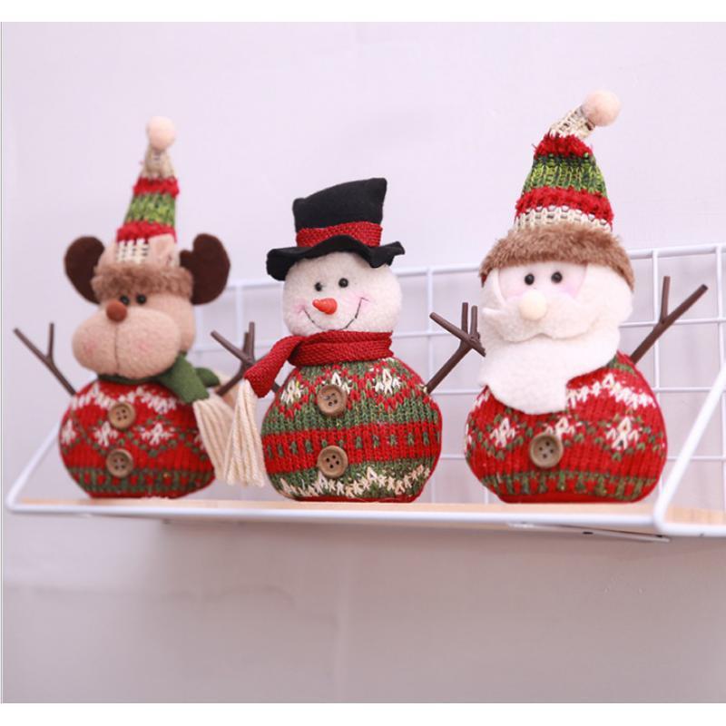 Christmas Knit Plush Doll Gift Toy Christmas Ornament Home Decor