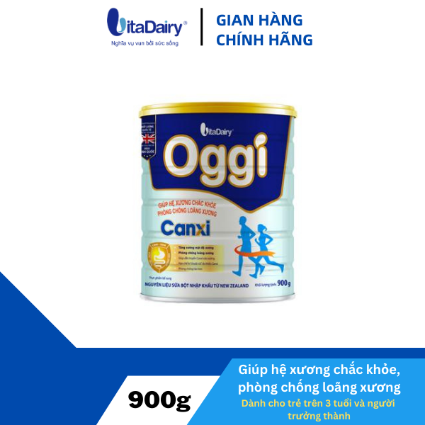 Sữa bột OGGI Canxi 900g giúp hệ xương chắc khỏe, phòng chống loãng xương - VitaDairy