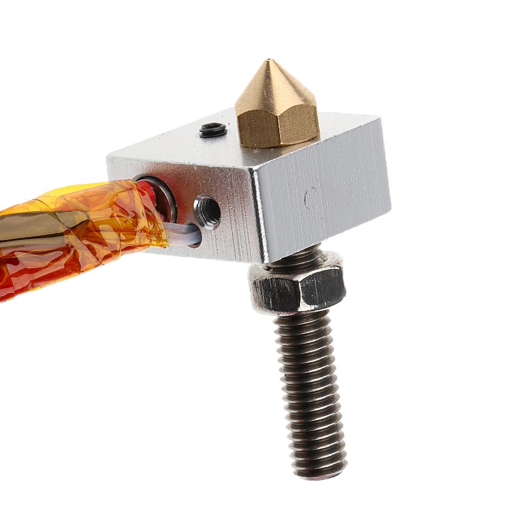 MK8 Hot End Kit 0.4mm Nozzle+ Extruder Throat+Heater Block For 3D Printer