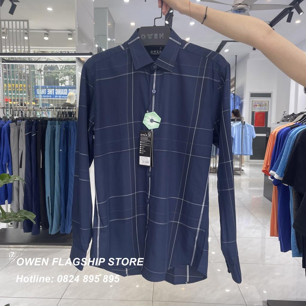 Áo Sơ mi Owen nam dài tay dáng Regular sợi Bạc Hà mềm mịn mát Mã AR221055DT