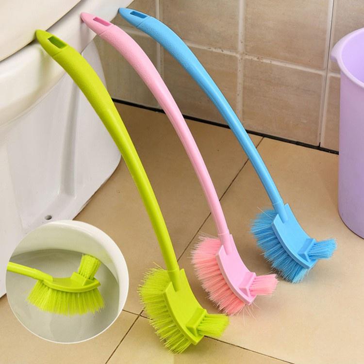 Dụng cụ cọ bồn cầuChổi cọ toilet 2 đầu - Dụng cụ rửa nhà vệ sinh