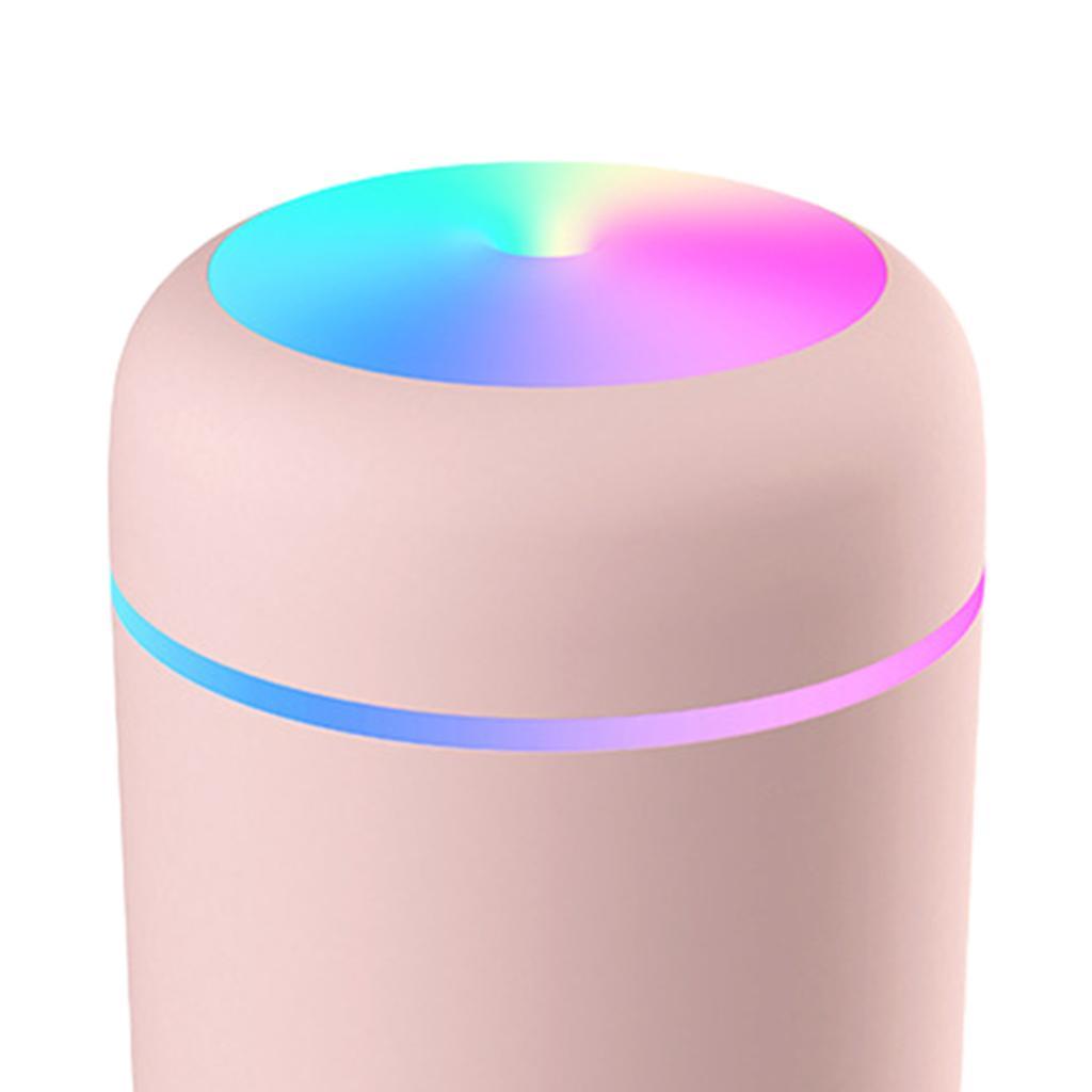 USB Air Humidifier with Pink Essential Oils Diffuser + 10 Pieces of Cotton