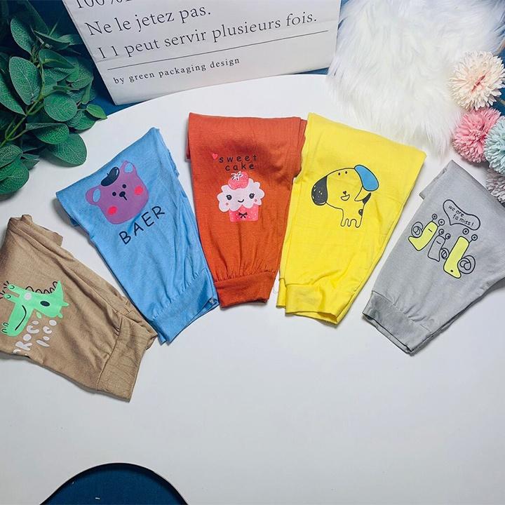 Quần dài cho bé trai bé gái LYBABY quần chục chất thun lạnh mềm mát QCD07