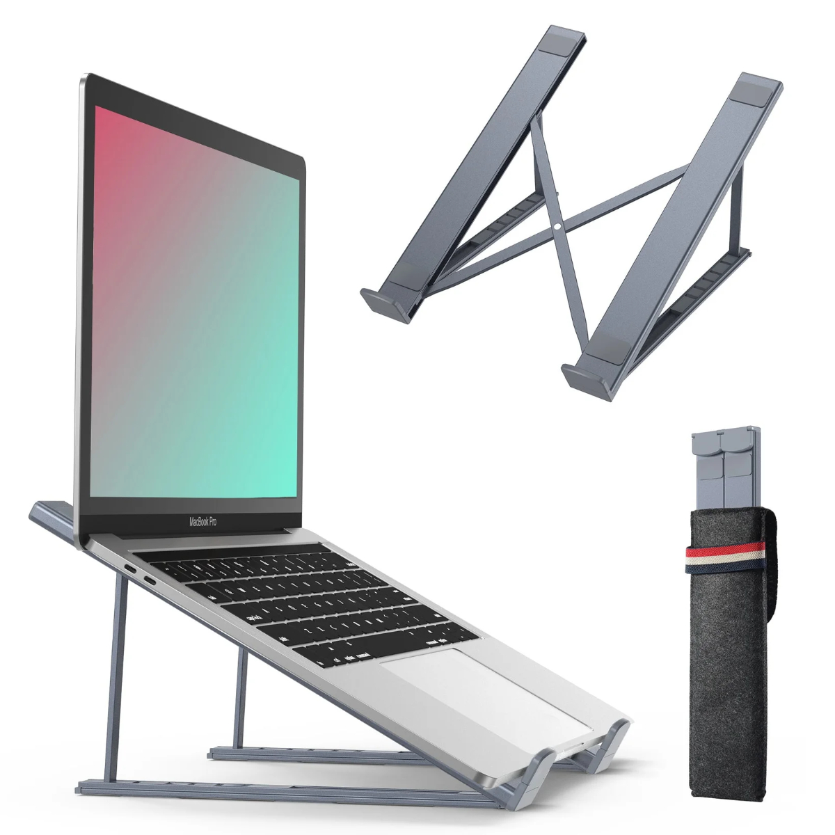 Giá đỡ laptop tản nhiệt gấp gọn Choetech H055 cho máy từ 9' đến 17' inch - Hàng chính hãng