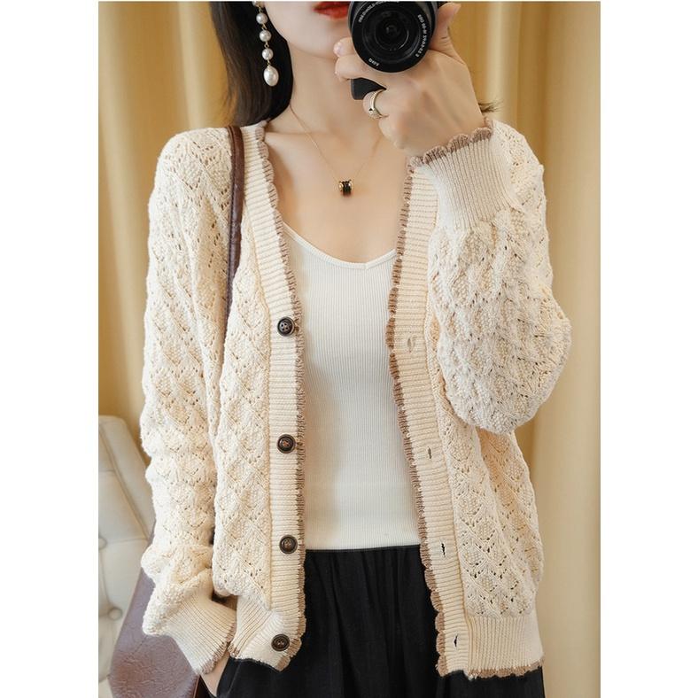 Áo Khoác Len Nữ Cardigan Kiểu Dáng Hàn Quốc Đẹp