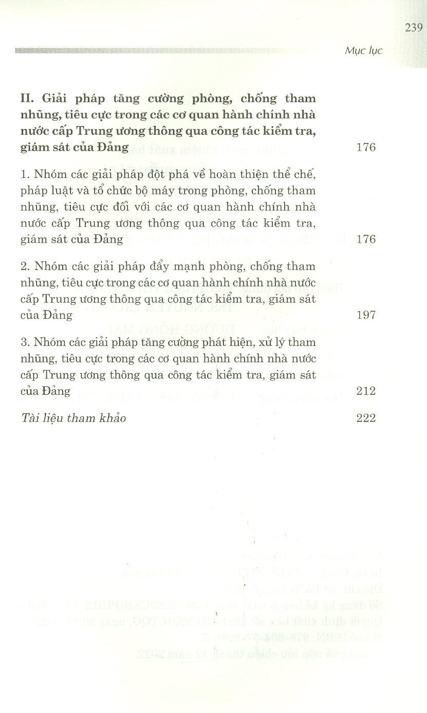 Phòng, Chống Tham Nhũng, Tiêu Cực Trong Các Cơ Quan Hành Chính Nhà Nước Cấp Trung Ương Thông Qua Công Tác Kiểm Tra, Giám Sát Của Đảng