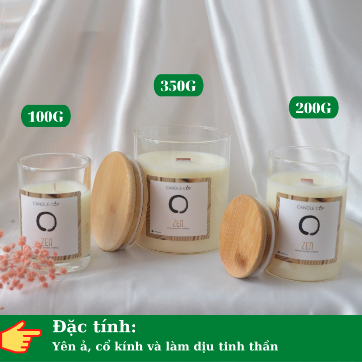 Nến thơm làm dịu tinh thần yên tĩnh AGAYA Candle Cup hương cam bergamot, hổ phách và nhựa thơm- Mùi Zen