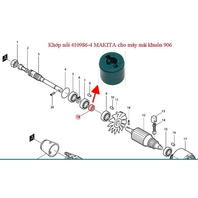 Khớp nối 410986-4 MAKITA cho máy mài khuôn 906 - Hàng Chính Hãng