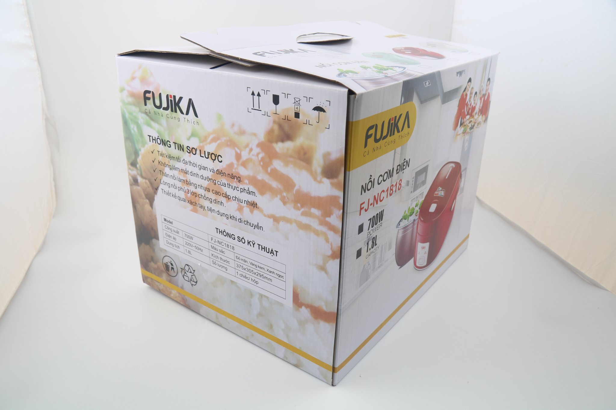 Nồi Cơm Điện Lòng Niêu FUJIKA FJ-NC1818 - Màu Ngẫu Nhiên - Hàng Chính Hãng