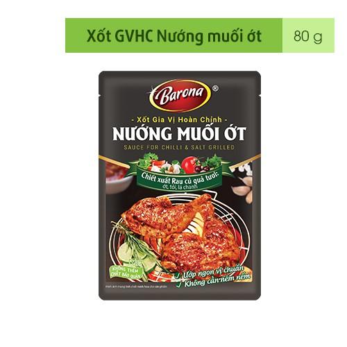 Gia Vị Nướng Muối Ớt Barona 80g ướp ngon chuẩn vị không cần nêm nếm