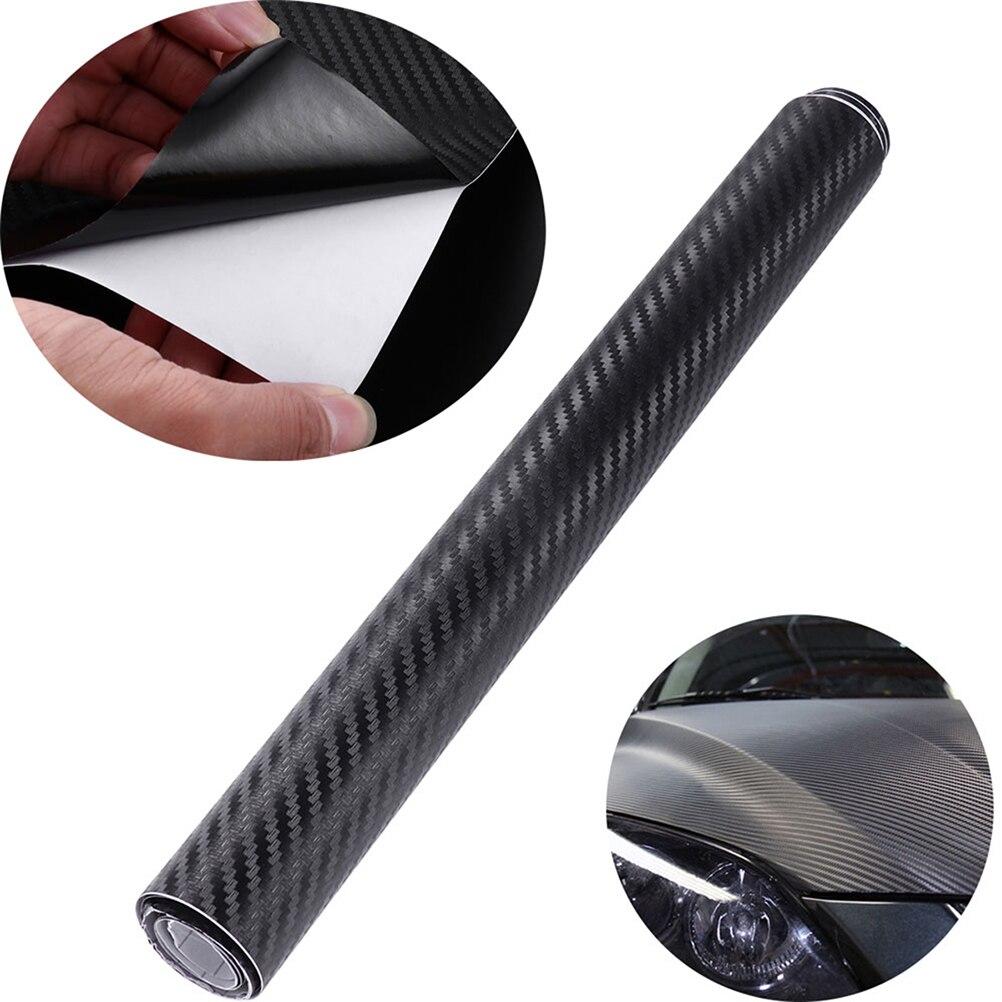 New 30cm*127cm DIY 3D Carbon Fiber Vinyl Car Wrap Sheet Roll Film Car Styling Motorcycle Car Stickers Decal Car Accessories A20