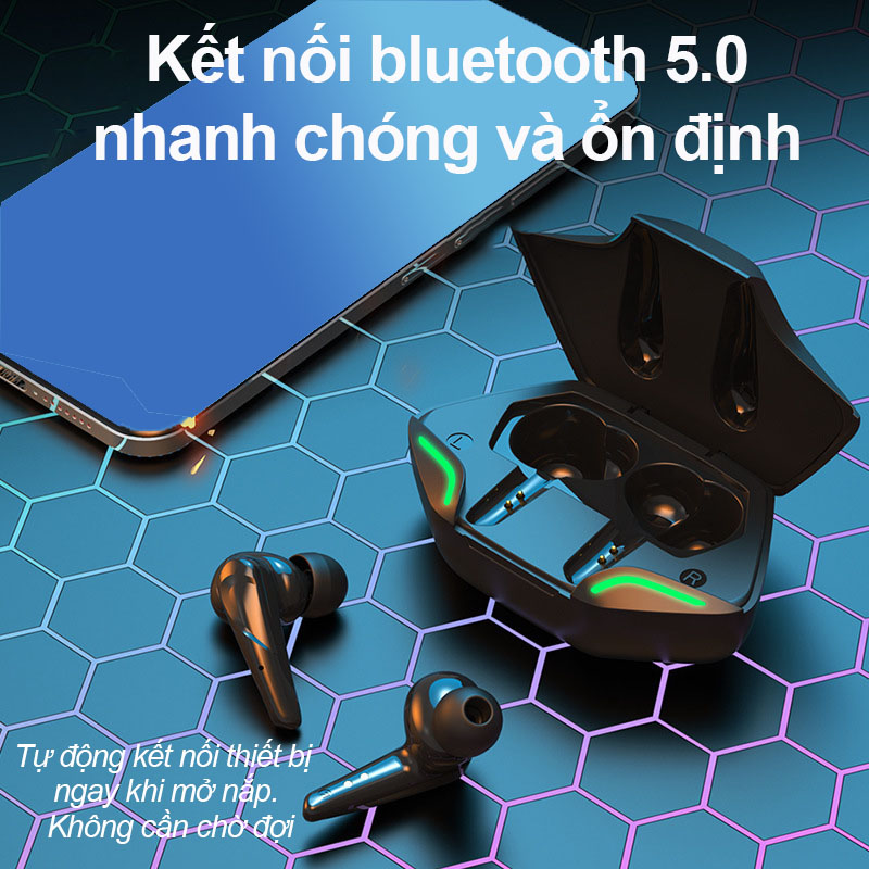 Tai Nghe Gaming Không Dây Apro366 5.0, Bass mạnh mẽ, độ trễ cực thấp khi chơi game, tai nghe gaming bluetooth