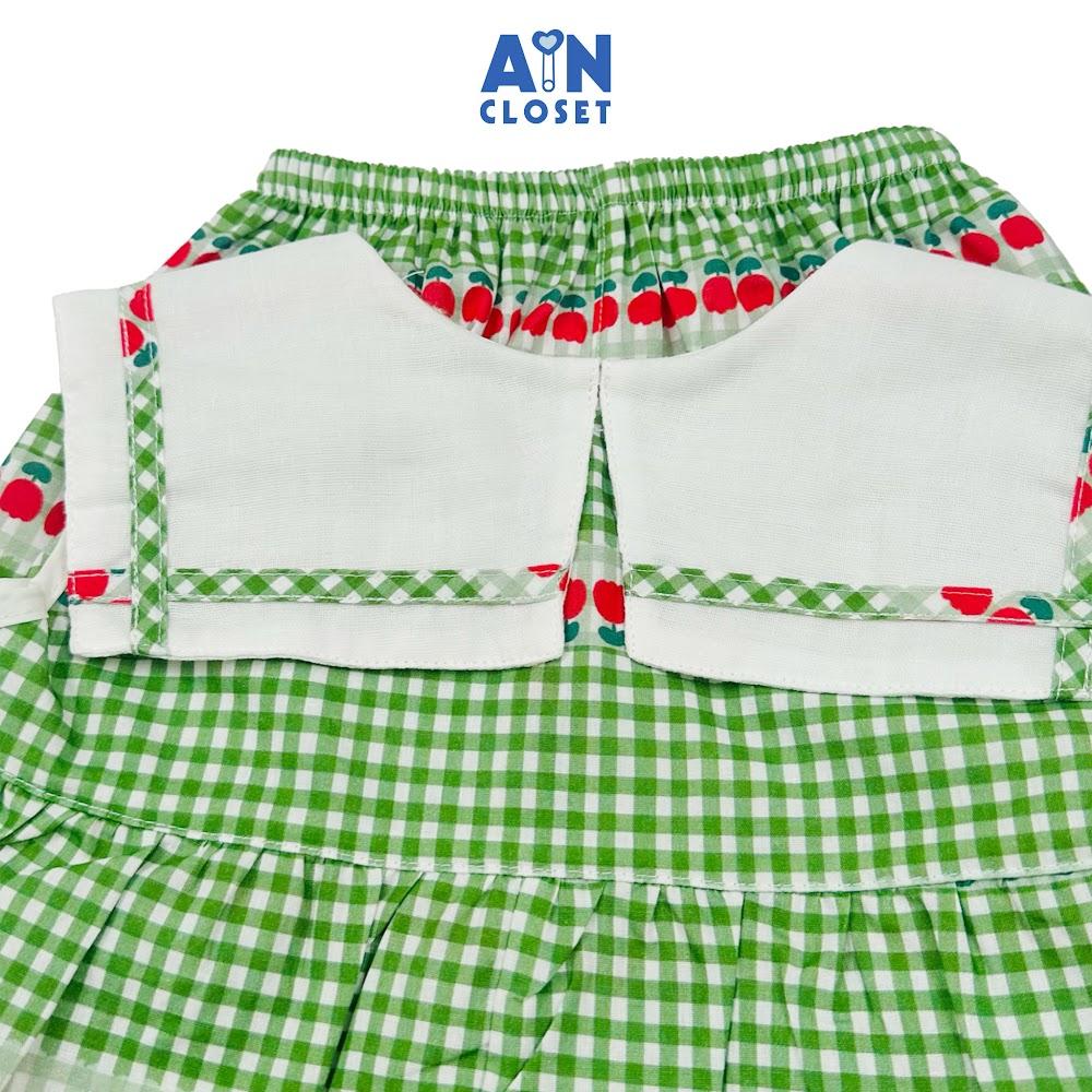 Bộ quần áo Ngắn bé gái họa tiết Tulip Greenie Cotton - AICDBG5SRRUN - AIN Closet