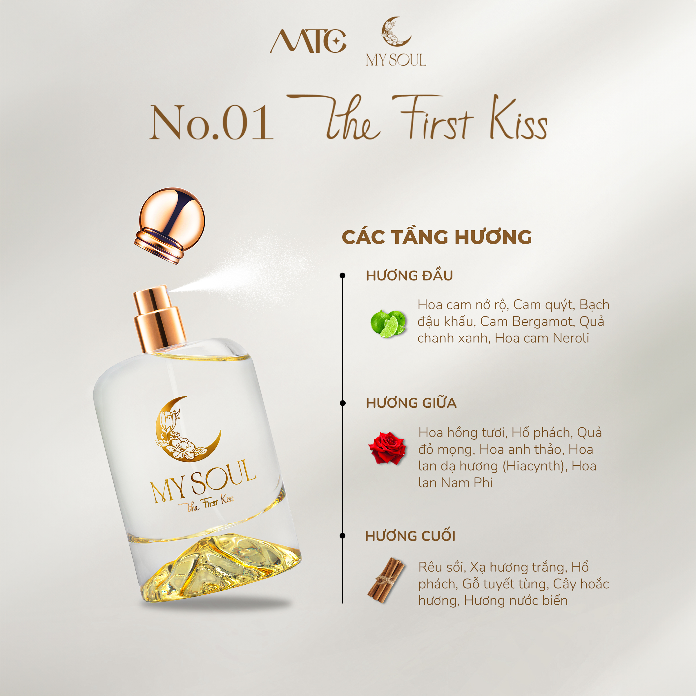 Nước Hoa My Soul - No.01 The First Kiss - 100ml