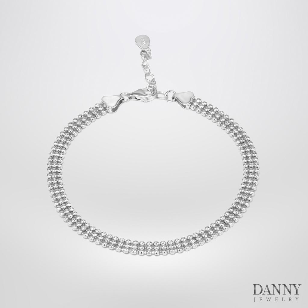 Lắc Tay Danny Jewelry Bạc 925 Xi Rhodium Dây Bi LACY581