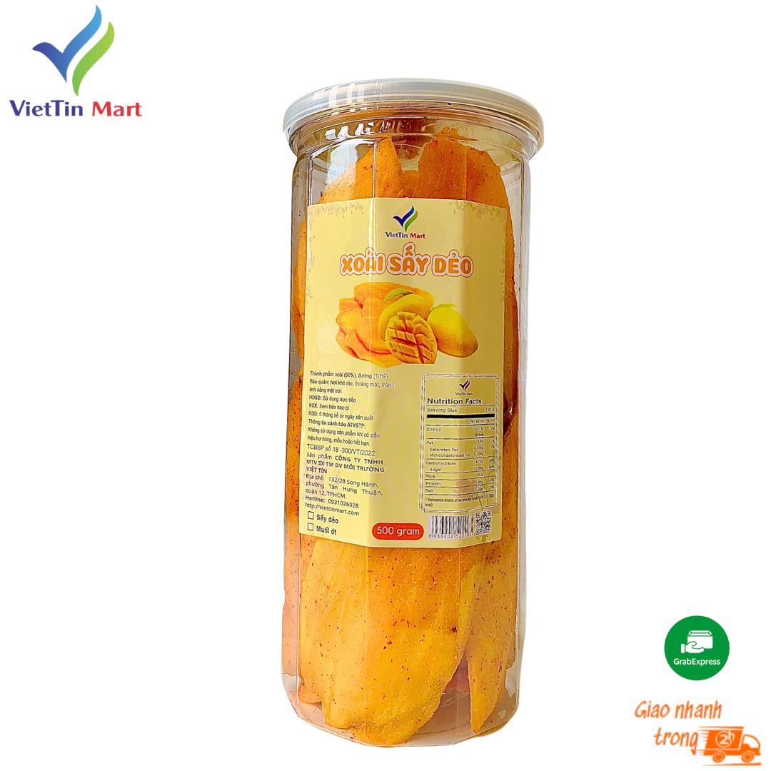 Xoài Sấy Dẻo Muối Ớt Viettin Mart 500G