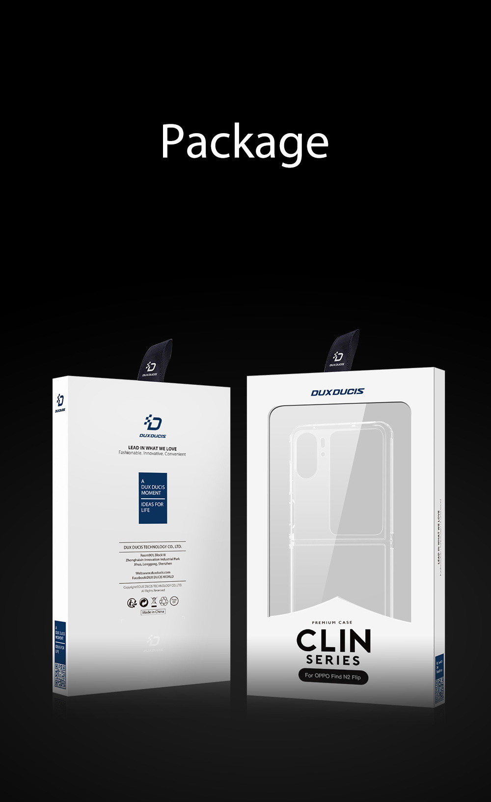 Ốp lưng trong dành cho OPPO Find N2 Flip DUX DUCIS Clin Series Clear - Hàng Chính Hãng