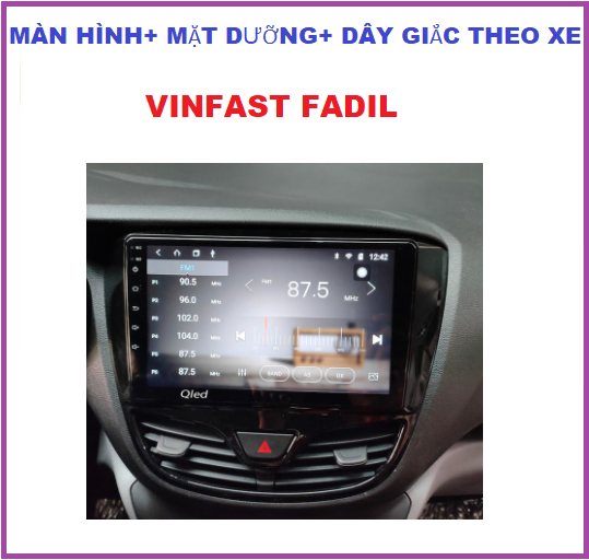 Combo màn hình Android 9inch lắp sim 4G (Ram2G-Rom32G) cho xe VIN.FAST FA.DIL+mặt dưỡng+dây giắc cho xe FA.DIL. Đầu DVD Android Tiếng Việt kết nối WiFi điều khiển giọng nói,chỉ đường Vietmap.Dvd oto, màn hình gắn taplo.