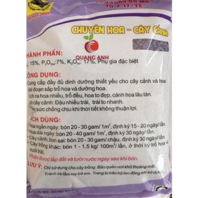 Phân bón Đầu Trâu NPK 15-7-17+TE - gói 1kg