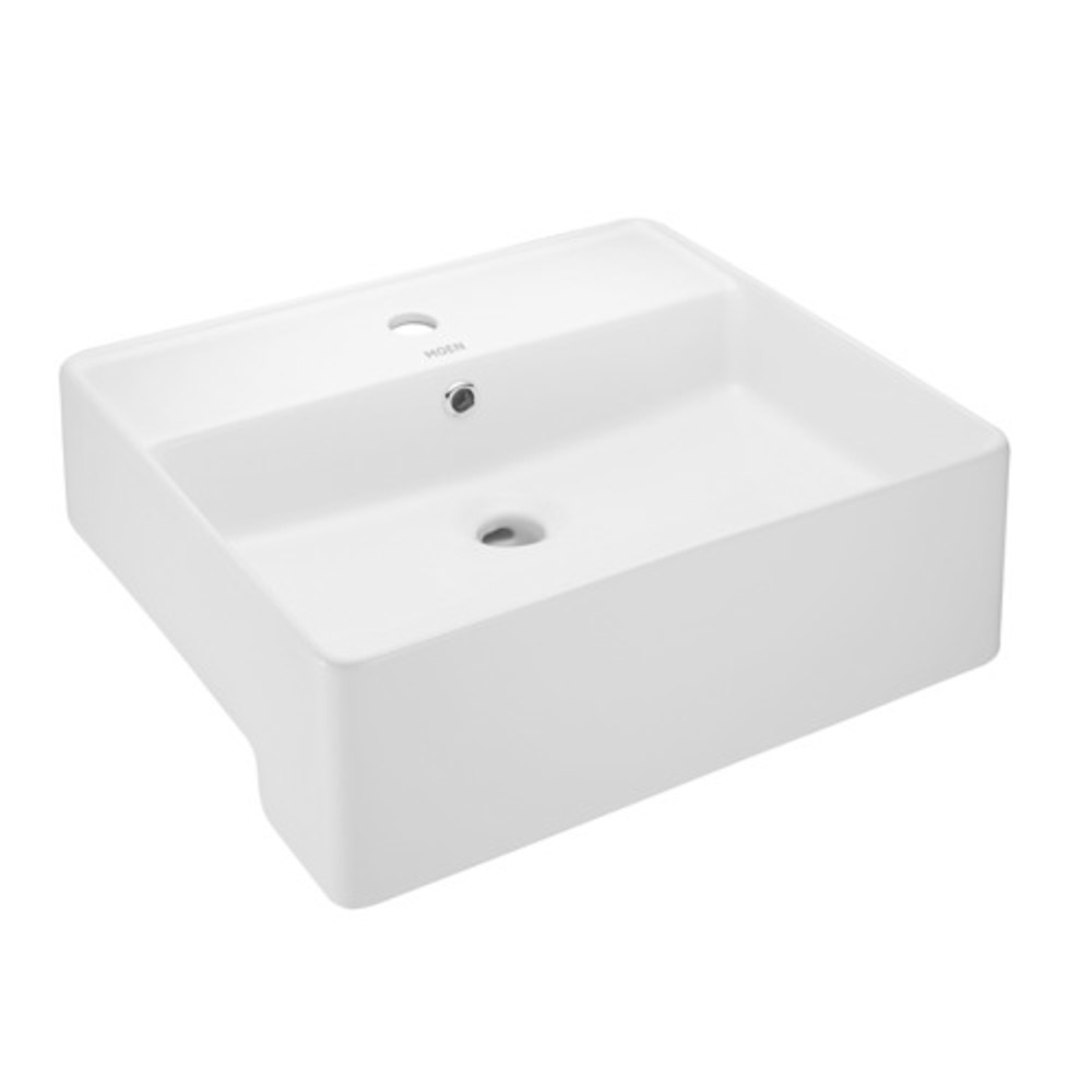 Lavabo bán âm hình chữ nhật, hiệu Moen , màu White