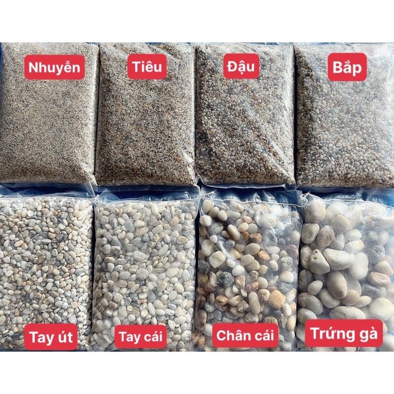 Sỏi biển tự nhiên trang trí hồ cá-sân vườn túi 1kg-10kg